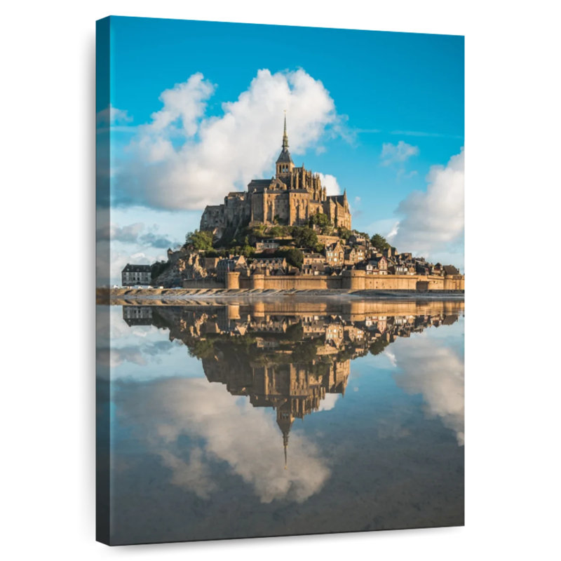 Adella Mont Saint Michel Reflection, 48" H x 32" W