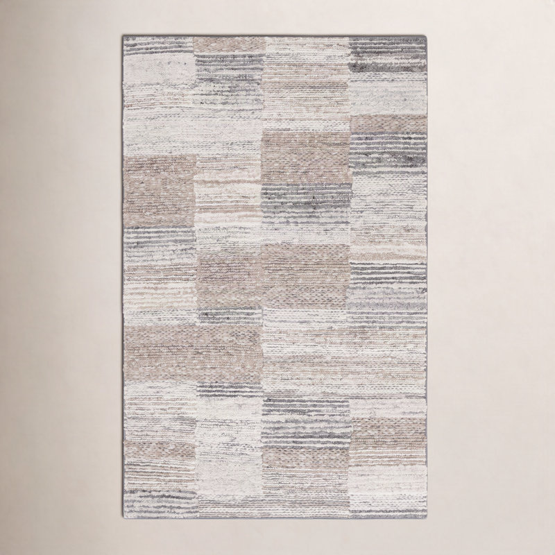 Tapis géométrique tissé à la main Wyly, Rectangle 6 pi x 9 pi
