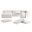 Canapé modulaire Boneless de 112 po - Tissu bouclé infroissable, siège et chaise larges - Comprend une table d'appoint gratuite - sans assemblage, combinaison en L libre-219860970
