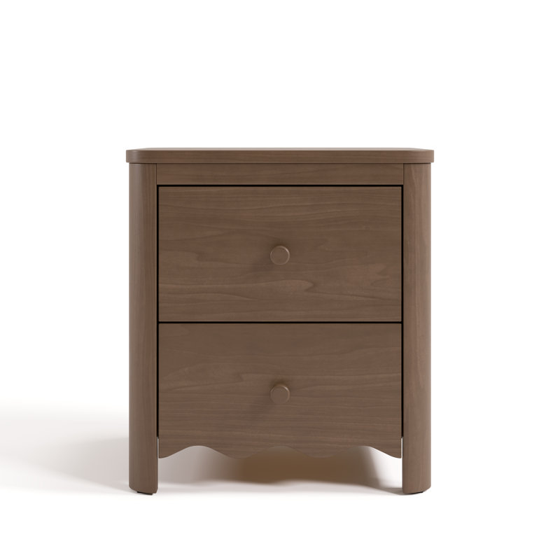 Casablanca 2 Drawer Nightstand, Hazelnut