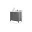 Meuble-lavabo simple 36 po avec plateau en quartz Cleven-1045384289