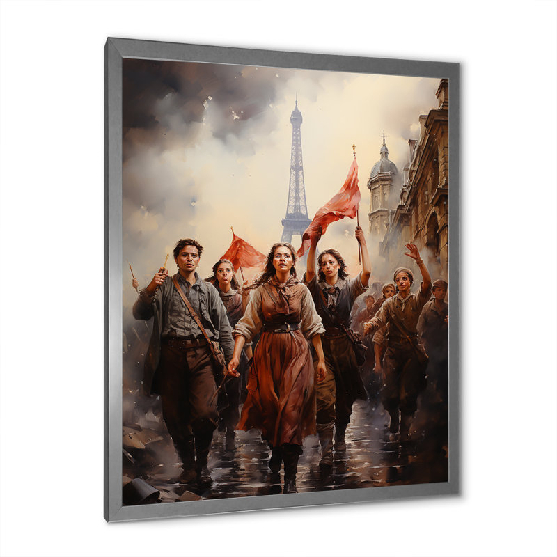 Bevon la Révolution française III, H 20 po x l 12 po x P 1 po, Cadre photo argenté