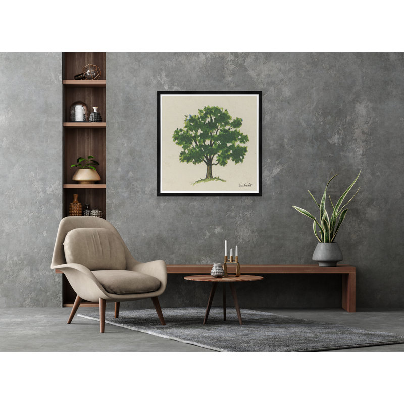 Oak Tree Print, Black