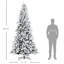 Arbre de Noël pin artificiel enneigé avec 616 branches de cèdre réalistes, ouverture automatique, décoration de Noël-1992324835-1992324845