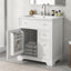 Meuble-lavabo de salle de bain avec porte de lavabo et deux tiroirs