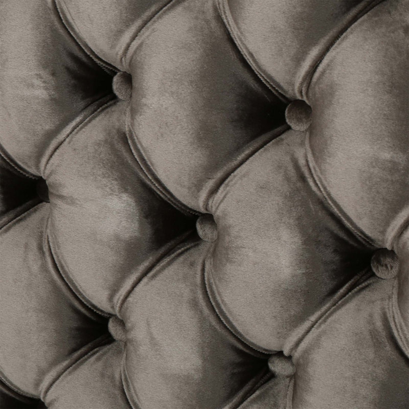 Tête de lit capitonnée capitonnée au design moderne à boutons, bois massif réglable avec pieds en métal durables pour la chambre à coucher