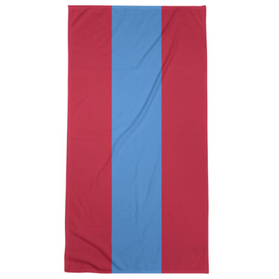 Serviette de bain en microfibre à rayures de football rouge Tennessee