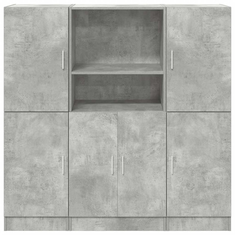 2 131.5cm Kitchen Pantry, Concrete grey