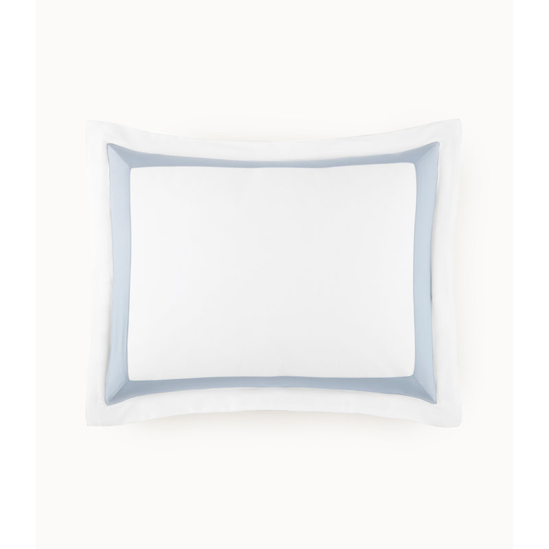 Taie décorative ivoire / argent / bleu Soprano, Blanc / Platine, Standard / simple