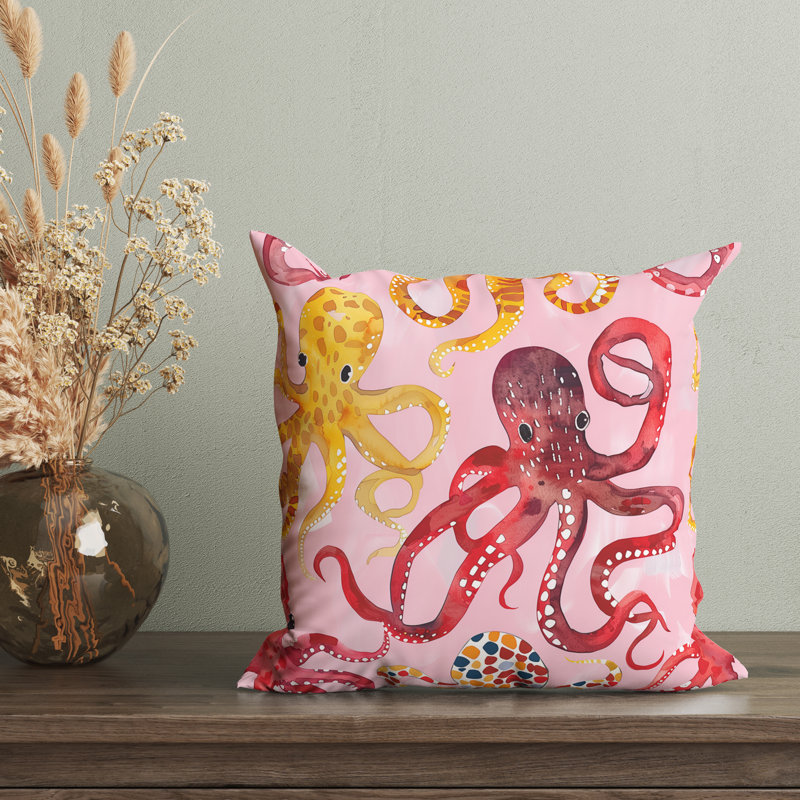 Housse de coussin Octopus Party, H 16 po x l 16 po