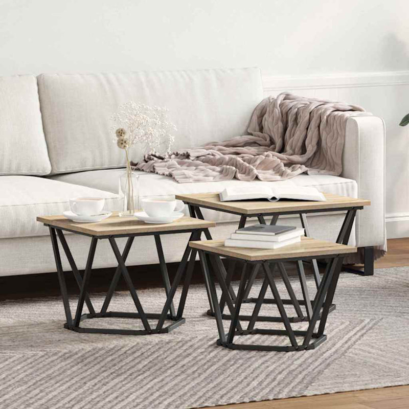 End Table Set, Light  Natural