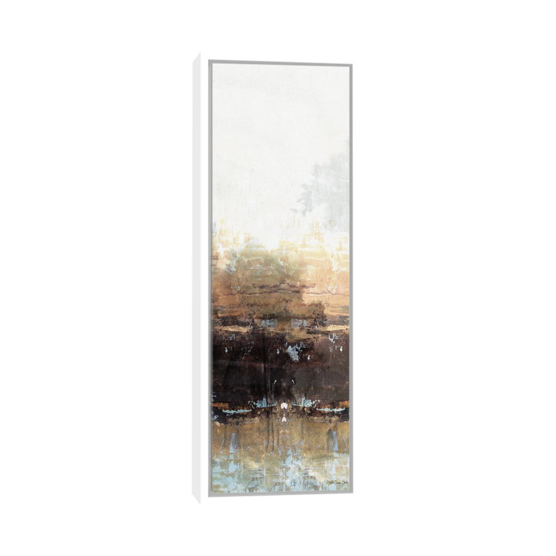 Varied Landscape II by Stellar Design Studio - Painting on Canvas, 30.48 cm H x 91.44 cm W, White Floater Frame