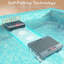 Robot de nettoyage de piscine INSE Y90 - Batterie longue durée de vie de 5100 mAh, double charge solaire + USB, planification de chemin en forme d'arc, étanche IPX6, télécommande