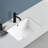 19.69 In. Undermount Rectangular Ceramic Bathroom Sink In Milk White