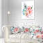 Coussin floral avec plumes de paon-29881792-89808951