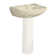 Southhampton Vitreous China U-Shaped Pedestal Bathroom Sink with Overflow