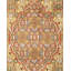 Classic One-of-a-Kind Hand-Knotted New Age 6'3" x 9'5" Wool Area Rug in Brown/White/Yellow