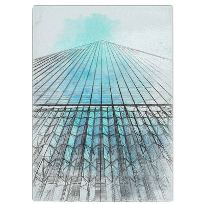 Glass Ground Zero in New York City in Abstract Chopping Board