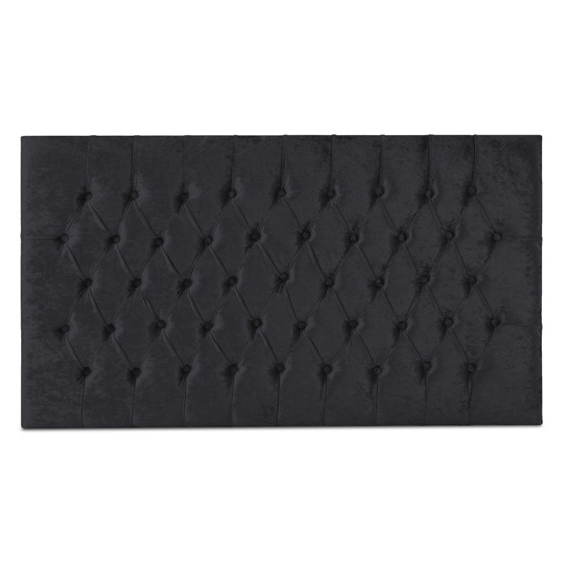 Bresnahan Upholstered Headboard, Small Double (4'), Black