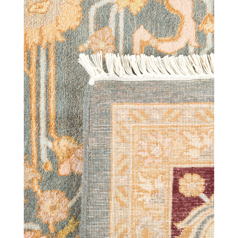 Keenan One-of-a-Kind Hand-Knotted New Age 6'1" x 9'1" Wool Area Rug in Beige