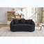 Causeuse courbée sans os avec 3 coussins, tissu chenille et mousse compressée-1829399394