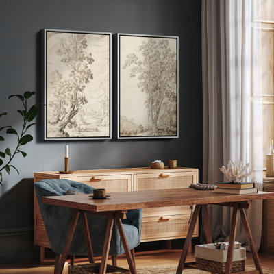 Art mural encadré rétro antique classique pour chambre à coucher