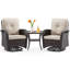Chaises pivotantes d'extérieur avec coussins 3 pièces Maximos-710538220-710538222