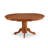 5 Piece Dining Set Includes an Oval Dining Room Table with Butterfly Leaf and 4 Linen Fabric Upholstered Kitchen Chairs, 42x60 Inch, Saddle Brown-124281013-124281012-124281014