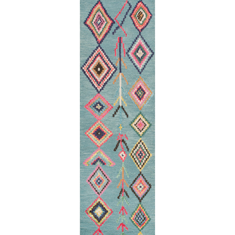 Tapis touffeté à la main Hager, Tapis de couloir 2 pi 6 po x 6 pi