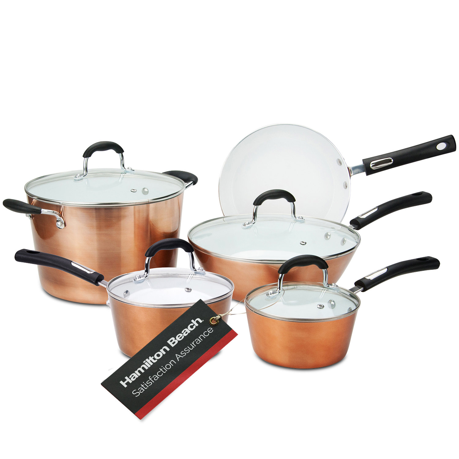 Hamilton Beach Cast Iron Oven Pot, Sauce Pan, and Frying Sauce Pan