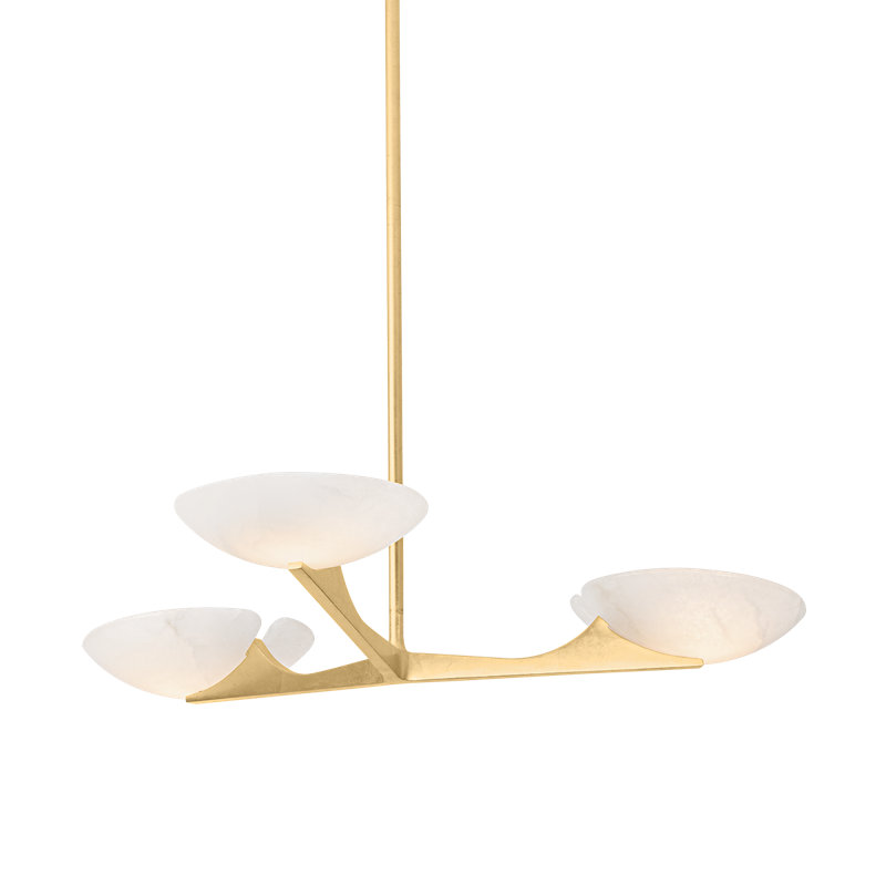 Malachite Chandelier, 4.50" H x 36.25" W x 36.25" D, 3