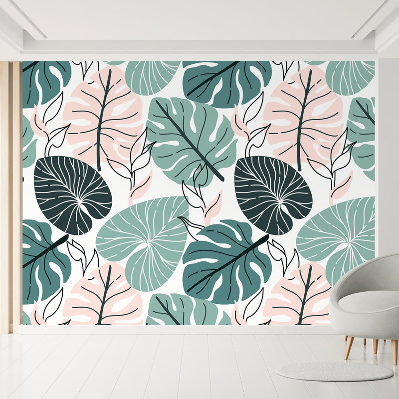 Bordure florale pelez et collez, L 120 po x l 192 po