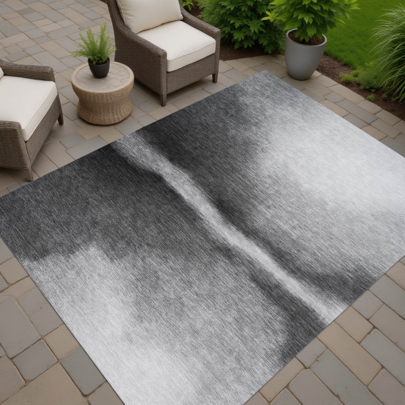 Machine Washable Indoor/Outdoor Lockway ACN2419 Abstract Rug, Rectangle 10' x 14'