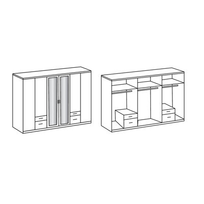 Shakuntala 6 Door Wardrobe