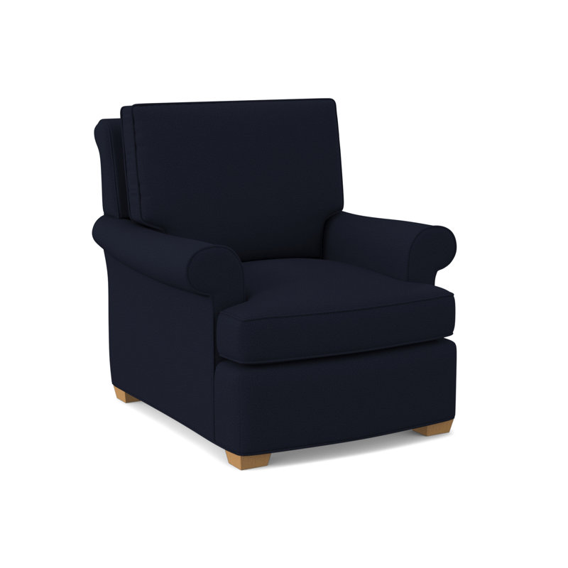 Chaise Manning, Mélange de polyester uniforme Margaret, Ambre