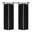 Porte de grange coulissante double en panneau de fibres à densité moyenne noyer noir 96 po x 52 po avec quincaillerie Doubel-136218092-136218105