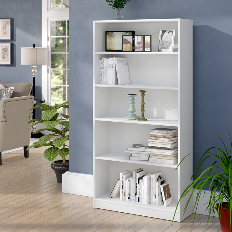 Doyno Tall 5 Shelf Bookcase - Set of 2, Storage and Display Bookshelves for Home Office and Living Room