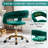 Woven Home Office Chair, Velvet Upholstered Desk Chair With Open Back, Height Adjustable Task Chair, Office Armchair With Wheels, Vanity Chair, Computer Chair For Office, Studio-117530251