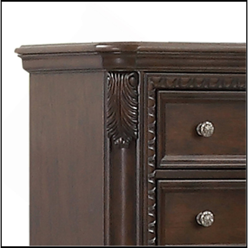 Commode 5 tiroirs en acajou traditionnel