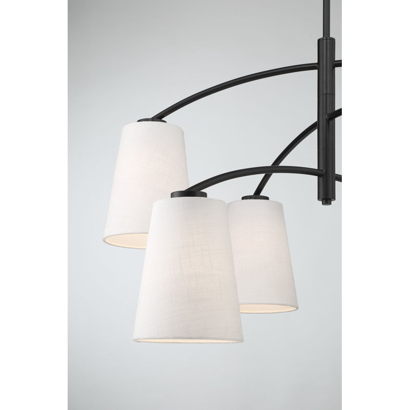 Luminaire suspendu charbon 6 lumières Lyutcho