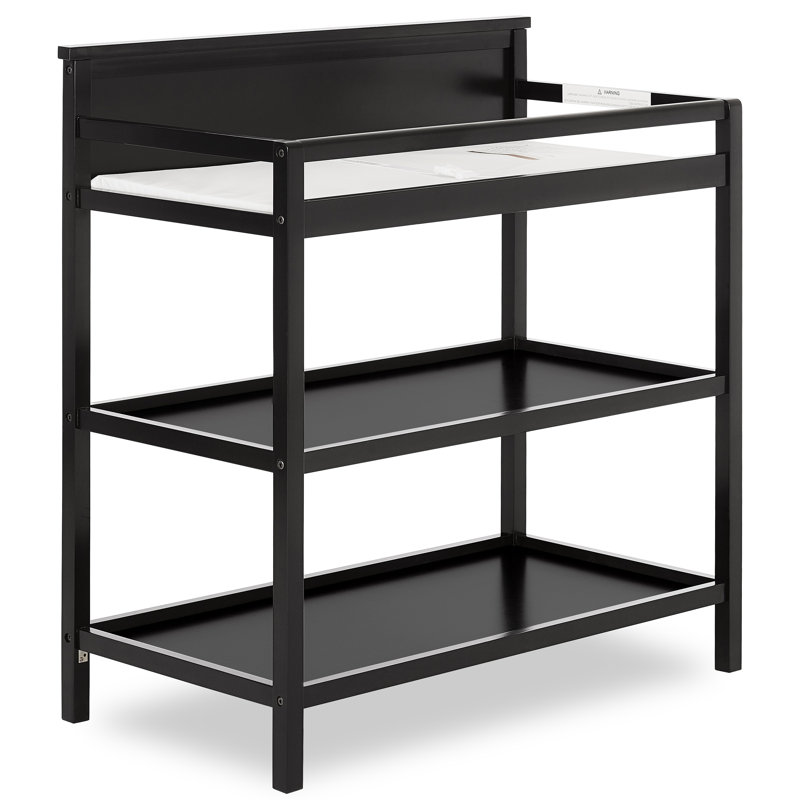 Table à langer universelle avec coussin, Noir mat