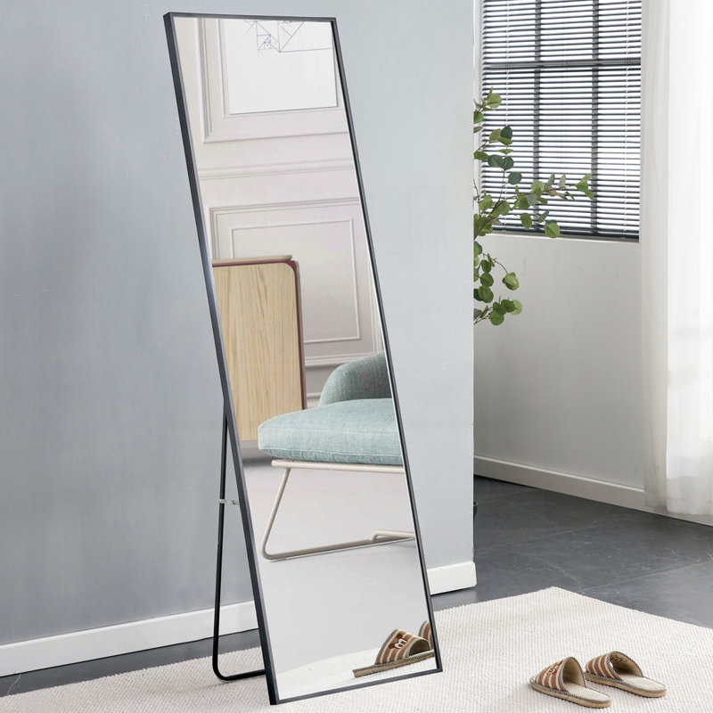 Miroir Quinnisha, H 58 po x l 15 po, Chêne clair, Bois massif