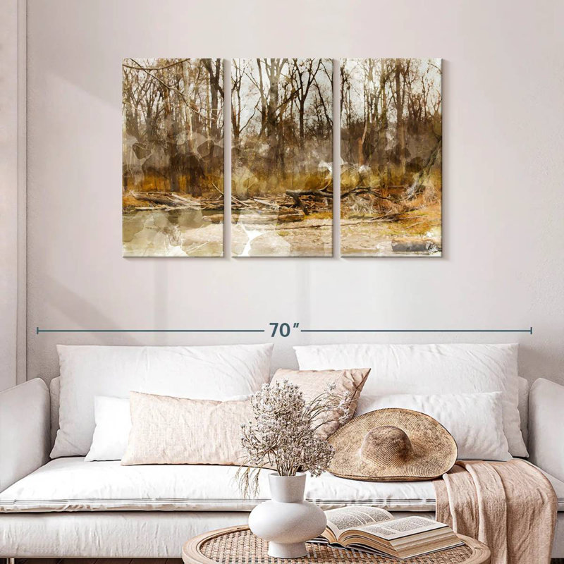 Alvord Landscape River Woods, H 28 po x l 45 po