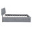 Functional Upholstered Platform Bed With Gray Fleece And Twin Trundle Brilliant-50112986