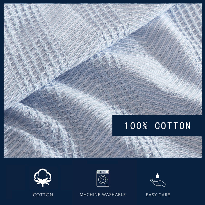 Chevron Grey Twin Cotton Machine Washable Blanket
