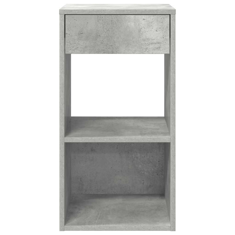 Rontavius 35cm W Manufactured Wood Bedside Table, Concrete Grey, Individual