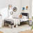 Sabriya Set of 2 Twin Bed Frame with Wood Headboard and Footboard, 2-Pack Twin Size Metal Platform Bed with Heavy Duty Steel Slats Support, No Box Spring Needed, Perfect for Kids’ Room, Guest Room, or Dorm-1840993622