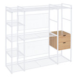 Open-Style Wardrobe With Hanging Rails, Shelves And Drawers