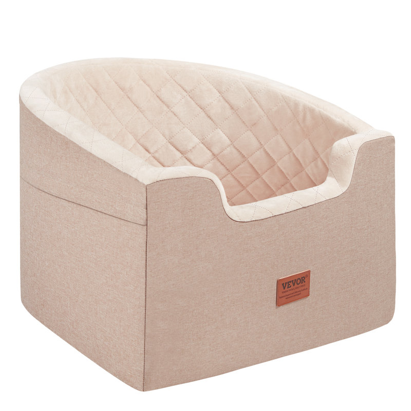 Siège d'auto pour chien pour chien de taille moyenne jusqu'à 55 lb, Brun