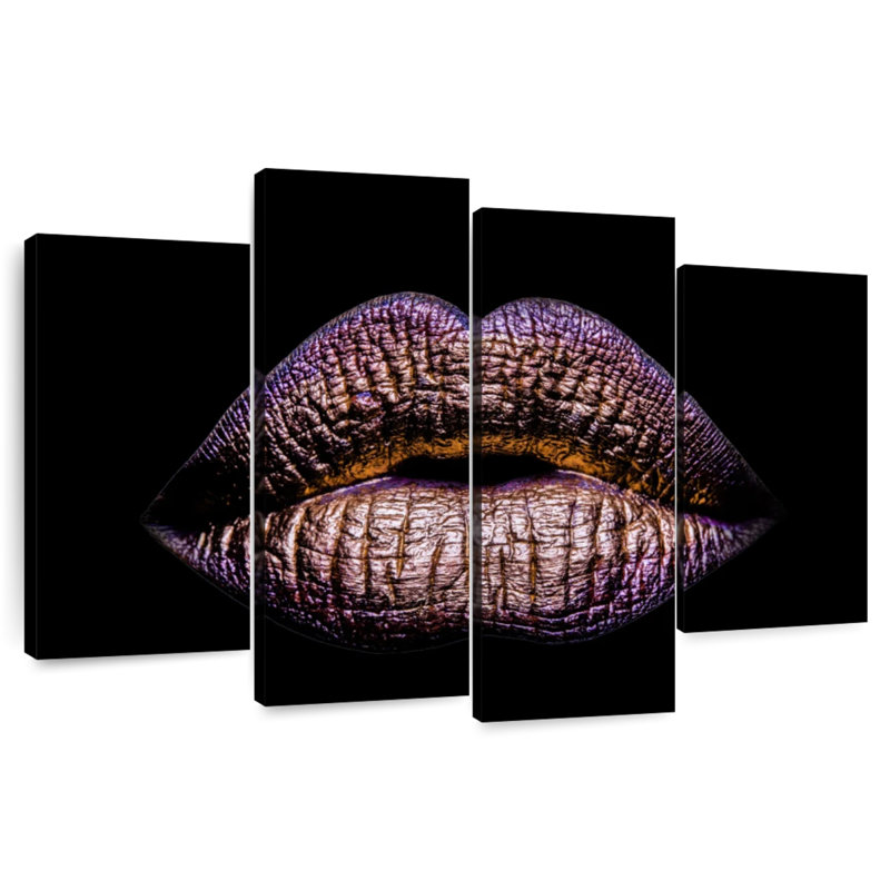 Shuttleworth Metallic Purple Lips, 22" H x 36" W